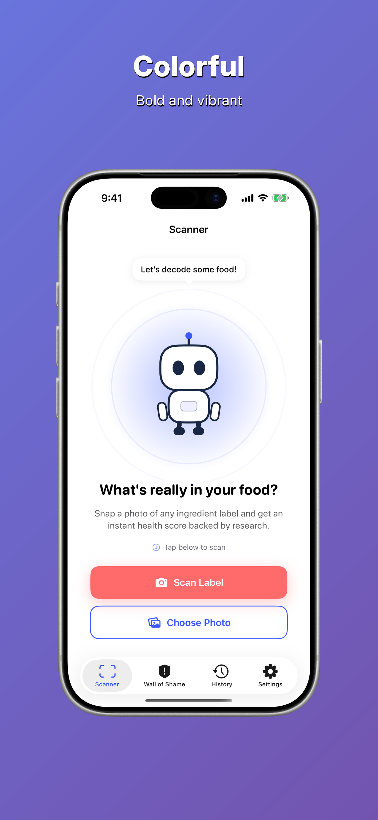Colorful template preview: iPhone App Store screenshot with colorful background